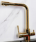 3 In 1 Water Purifier Faucet Brass Stainless Steel H330 XW200mm Deck Mounted